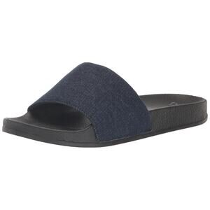 EVANS Women's Slide-Extra Wide FIT Demi, Dark Denim, 10